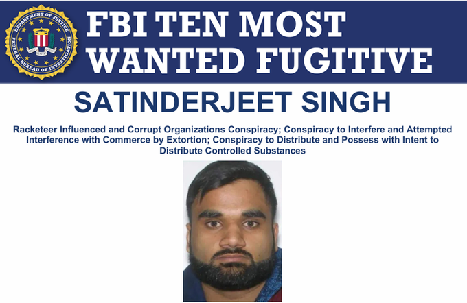 Goldy Brar FBI Ten Most Wanted